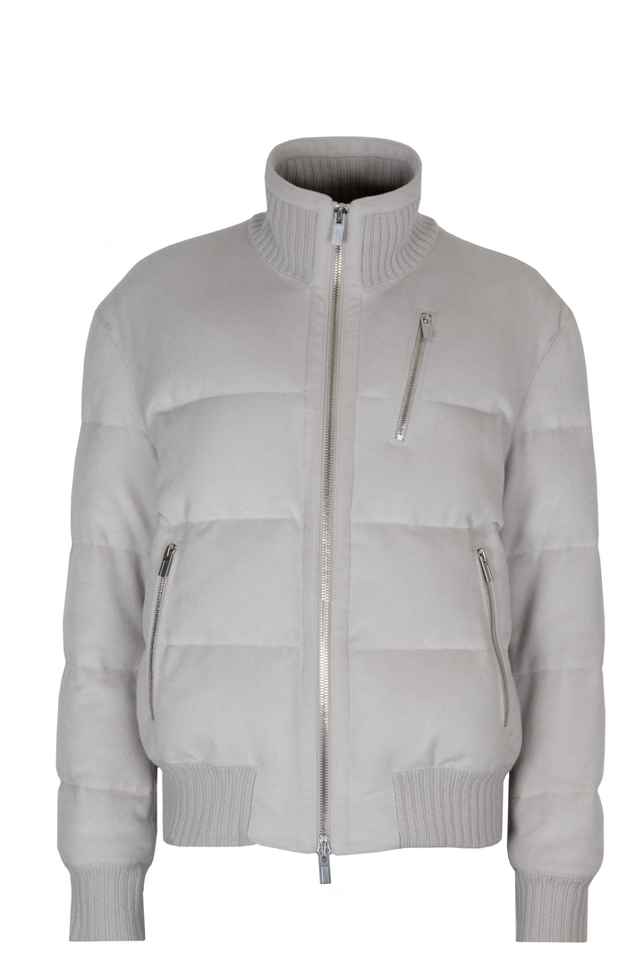 HERMÈS Blouson Doudoune Jacket Light Grey