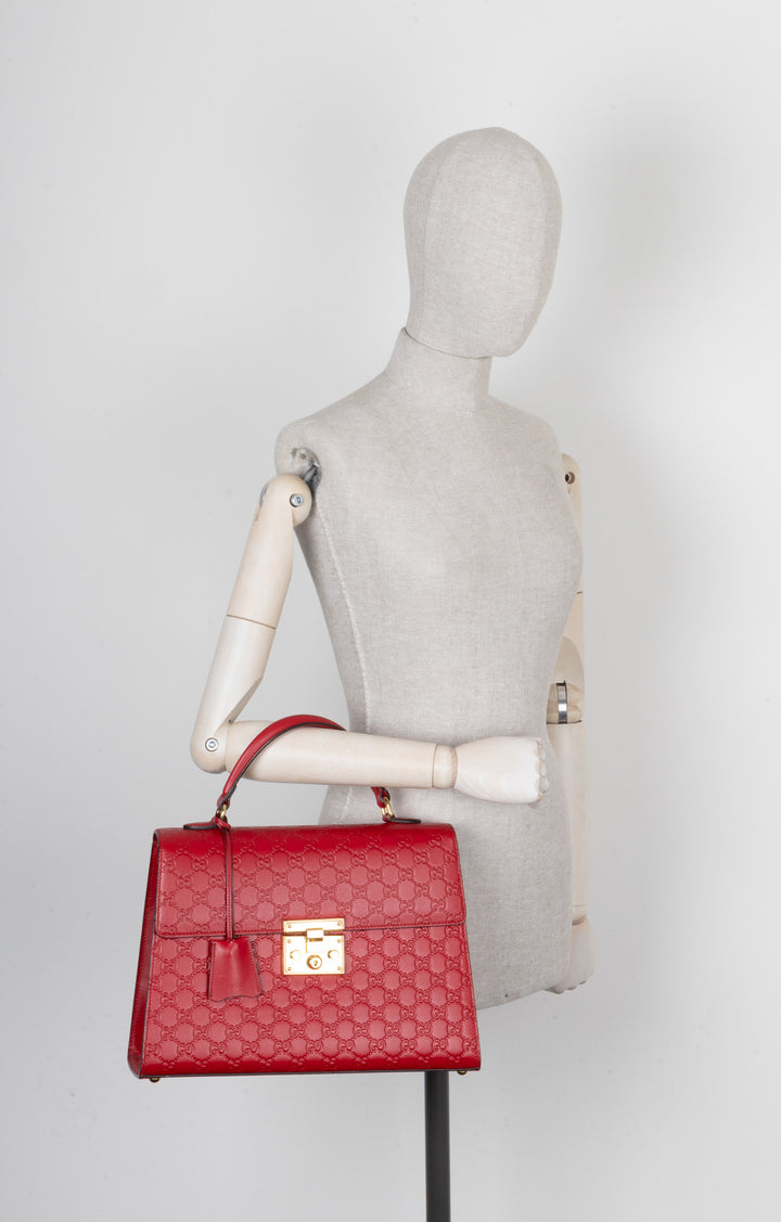 GUCCI GG Supreme Sac Cuir Rouge