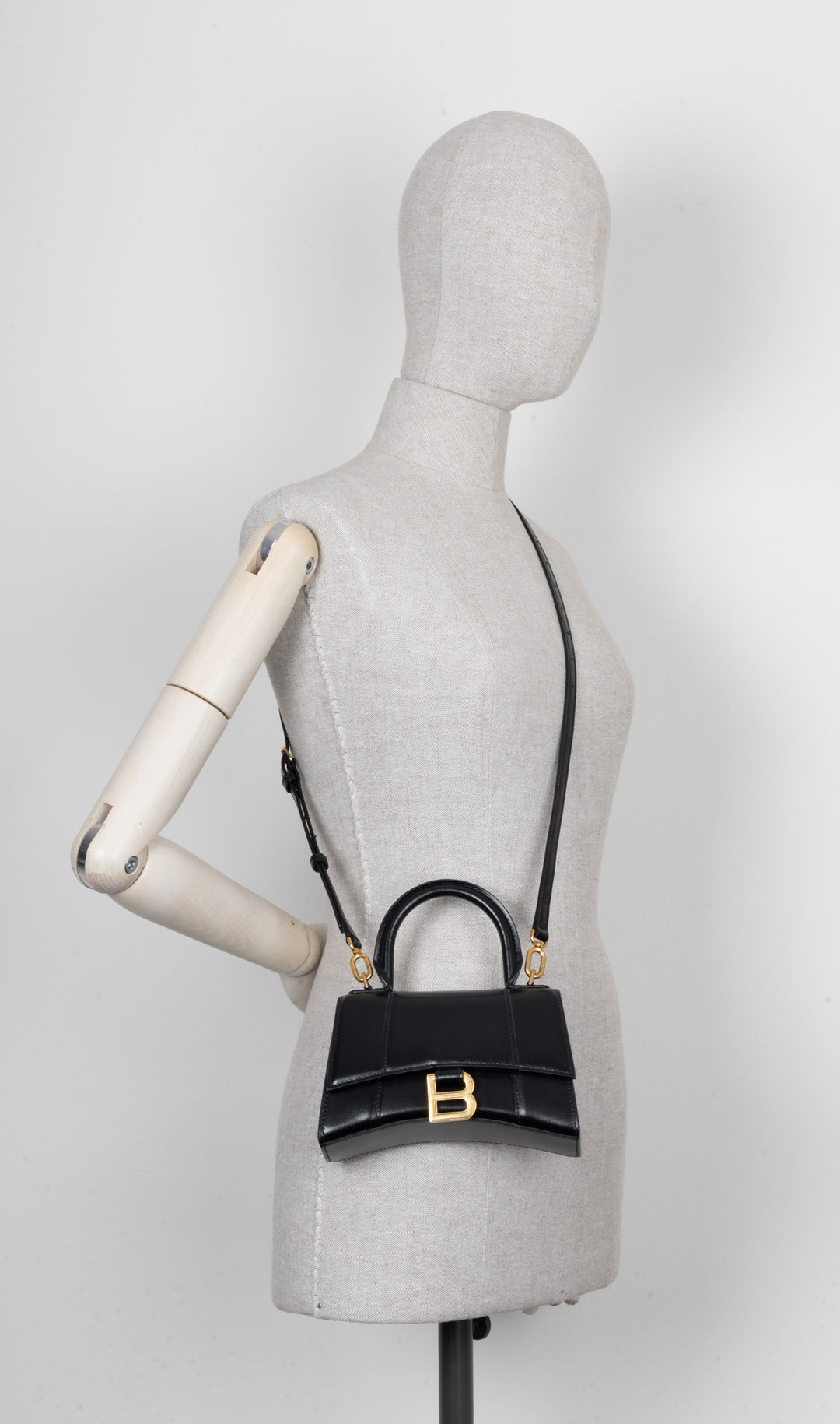 BALENCIAGA Hourglass XS Crossbody Bag Black