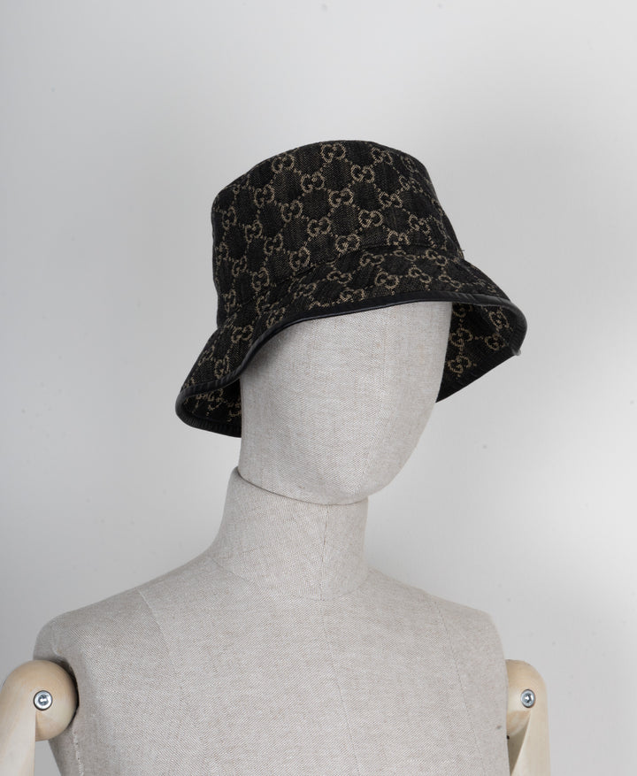 Chapeau Bob GUCCI Supreme GG Denim Noir