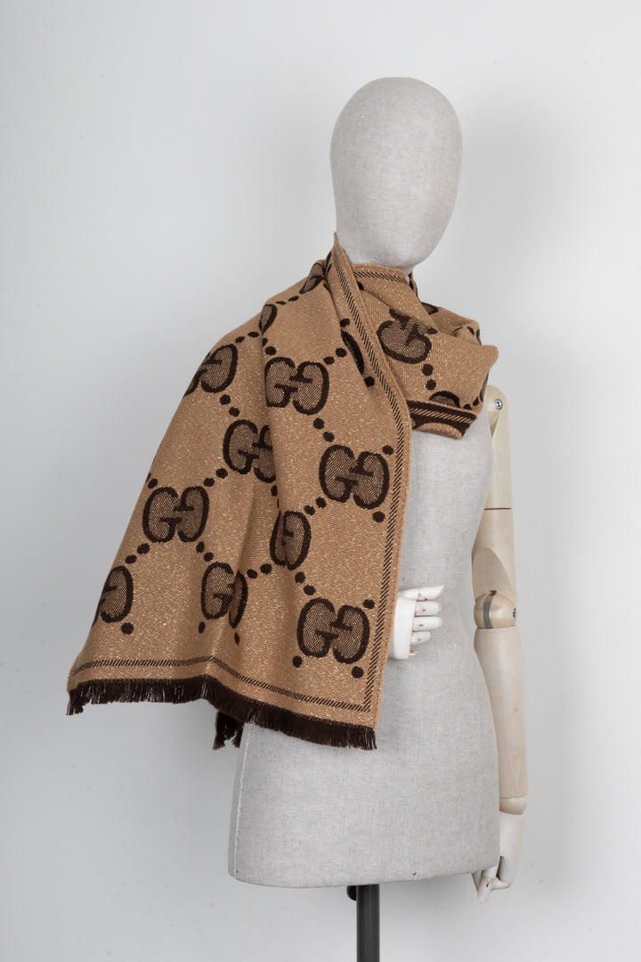 GUCCI Supreme GG Shawl Brown