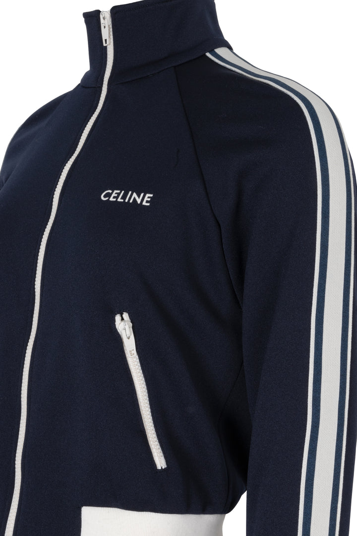 Veste Zippée CELINE Marine Ivoire