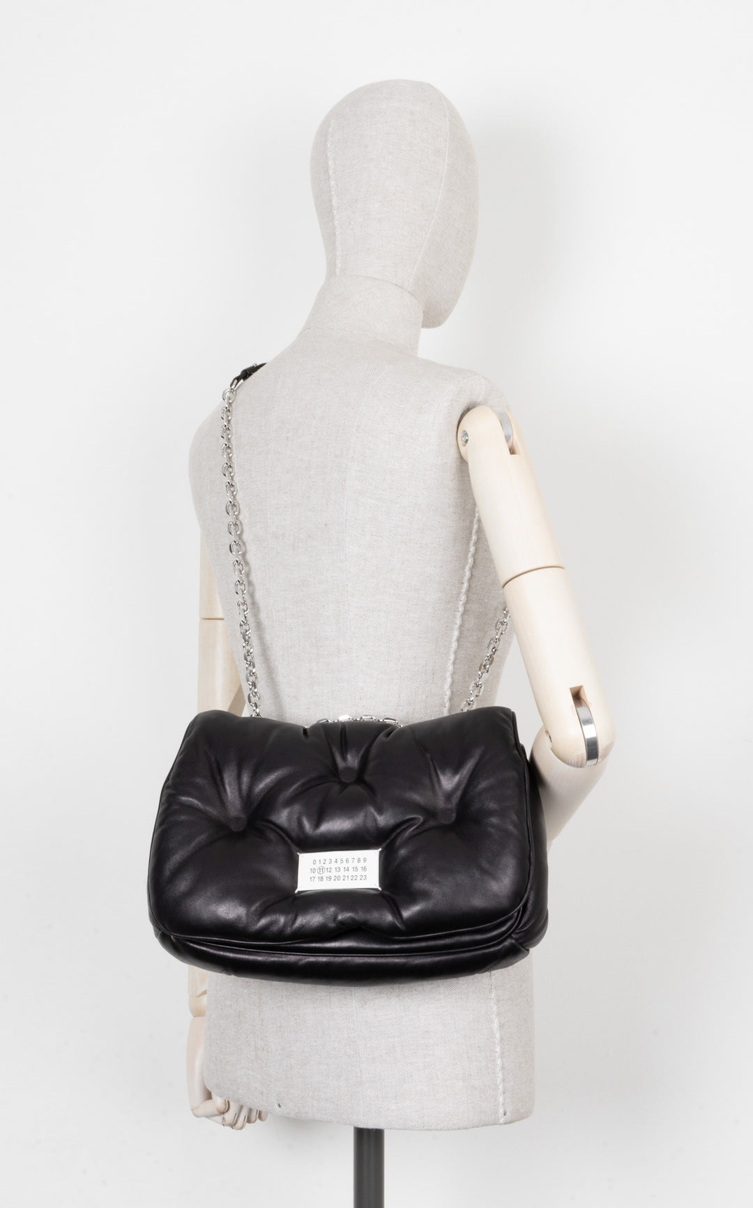 MAISON MARGIELA Glam Slam Flap Bag Moyen Noir