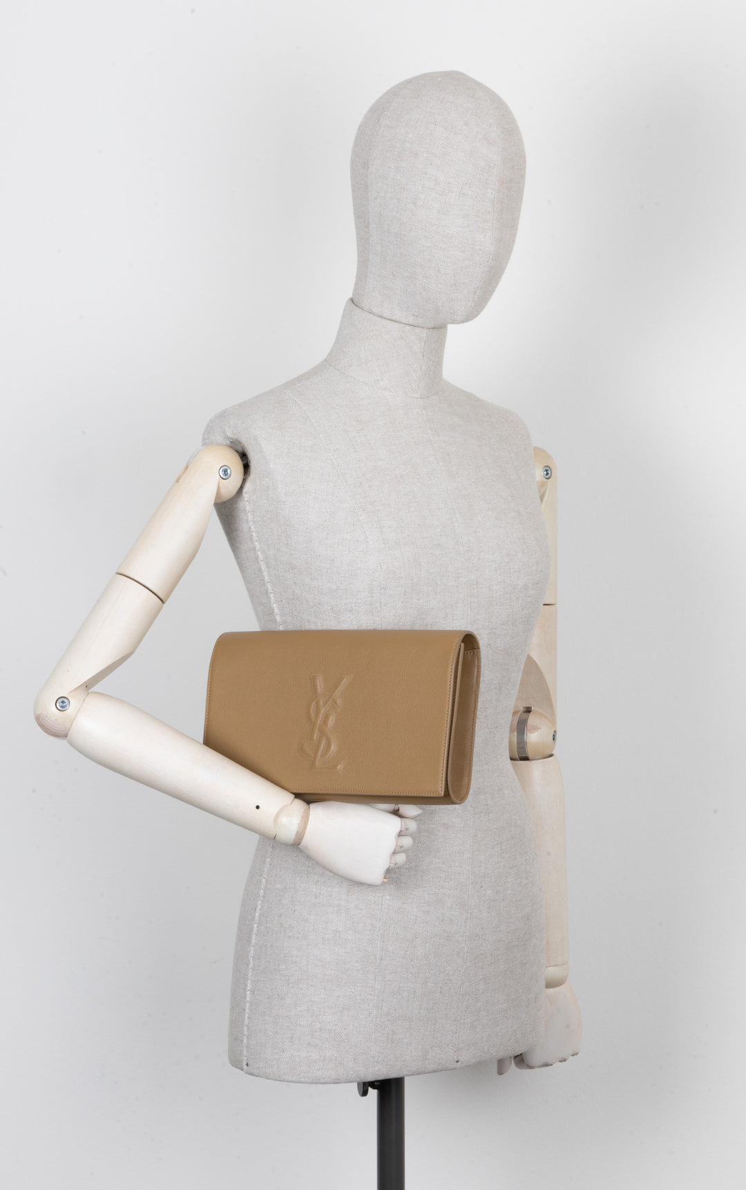 YVES SAINT LAURENT Belle De Jour Clutch Khaki