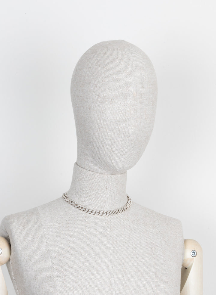 HERMÈS Boucle De Sellier Necklace Silver