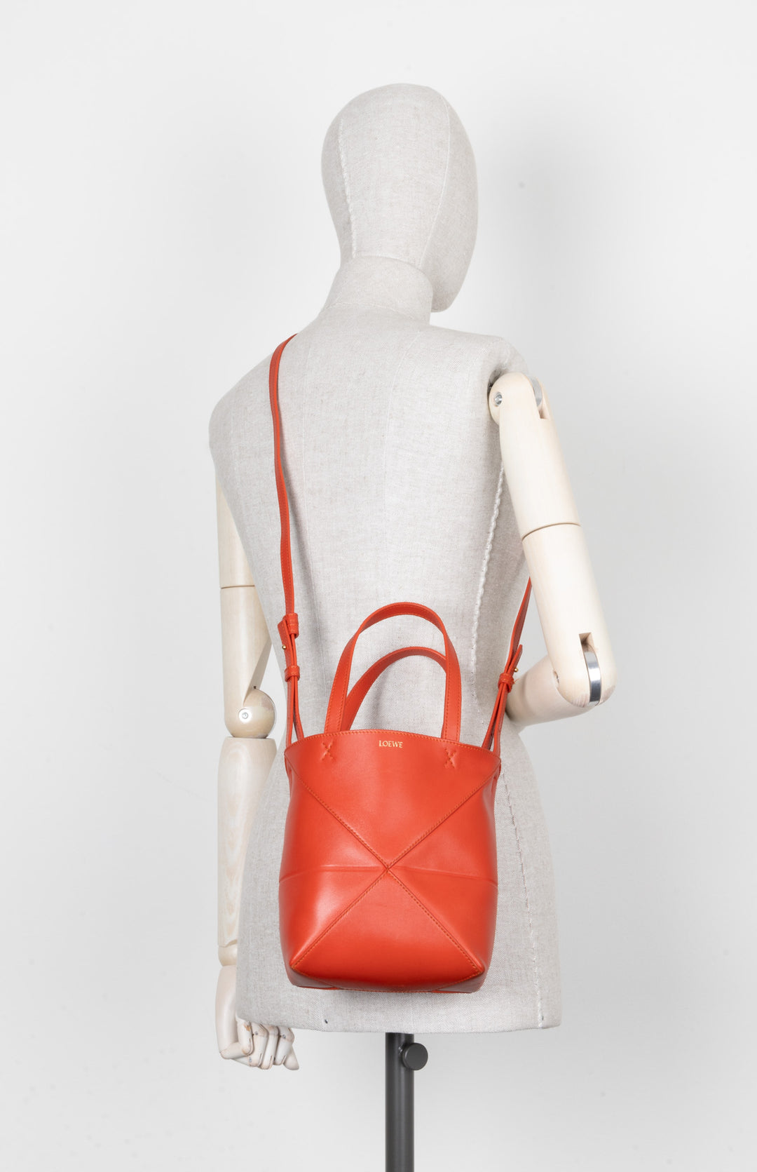 LOEWE Fold Puzzle Cabas Bag Orange