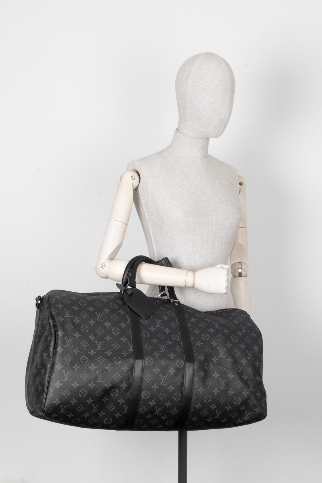 LOUIS VUITTON Keepall 55 Bandouliere Monogram Eclipse Black