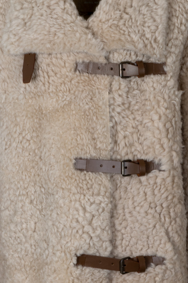 ISABEL MARANT Bealila Shearling Jacket Ivory