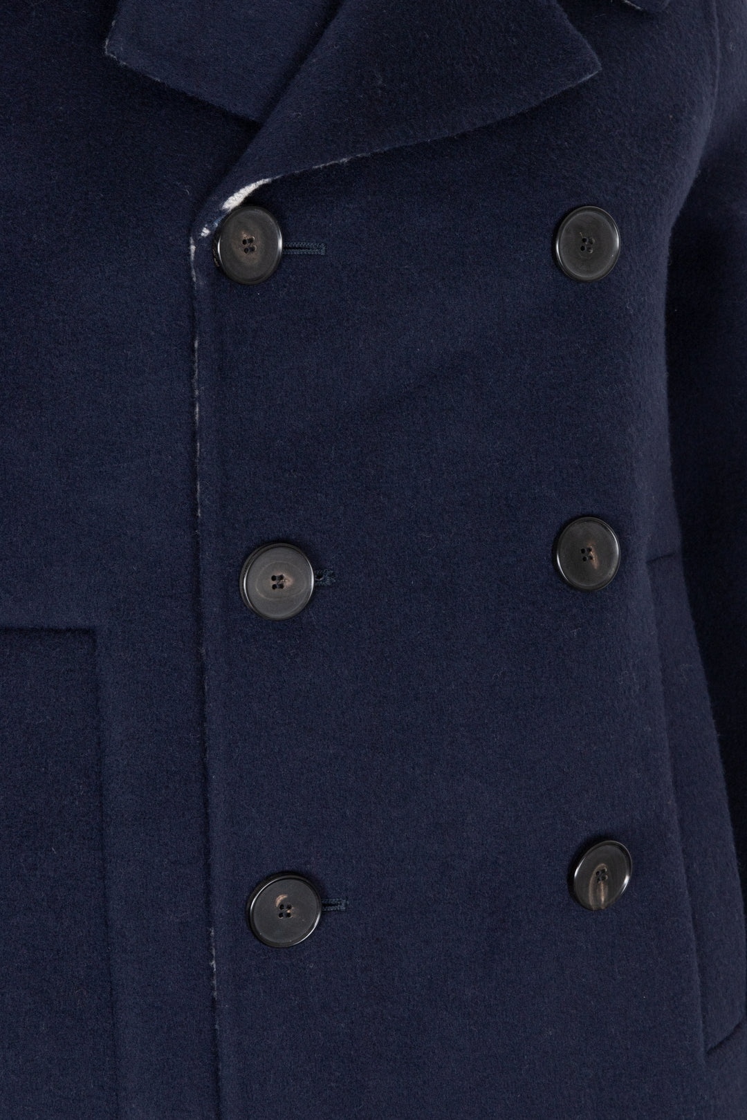 CHRISTIAN DIOR Caban Jacket Wool Oblique Navy