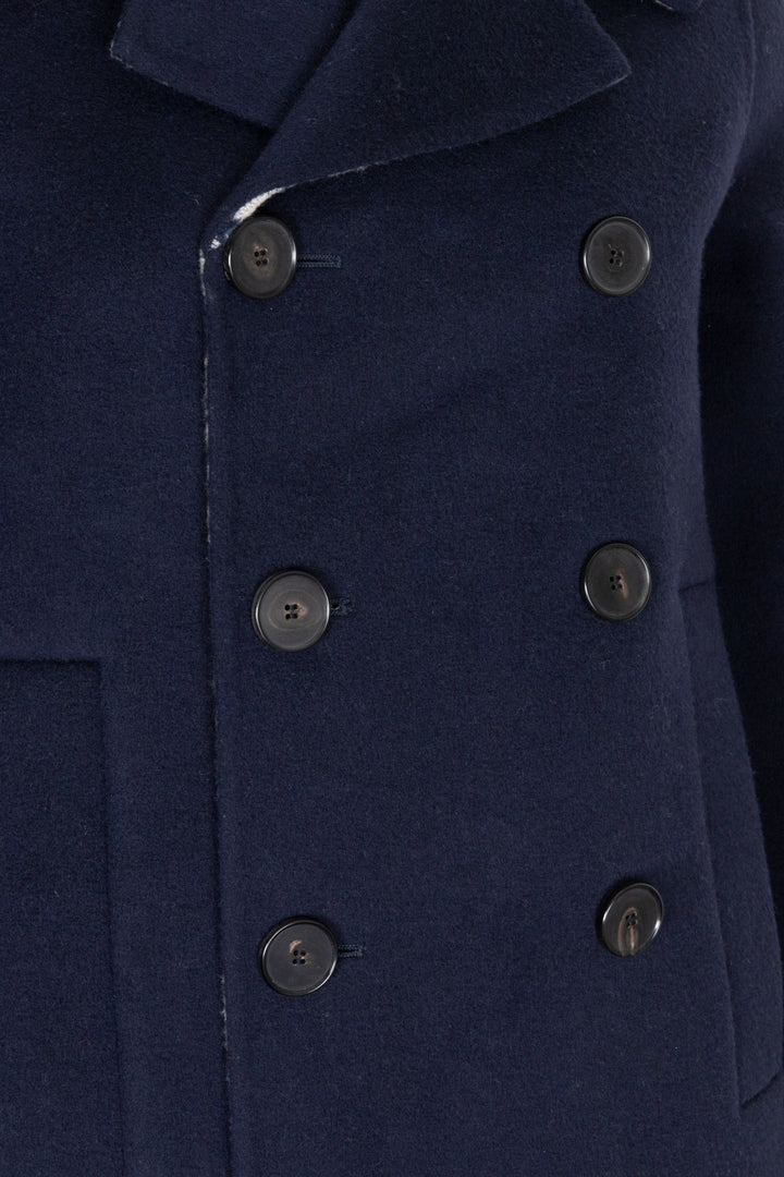 CHRISTIAN DIOR Caban Jacket Wool Oblique Navy