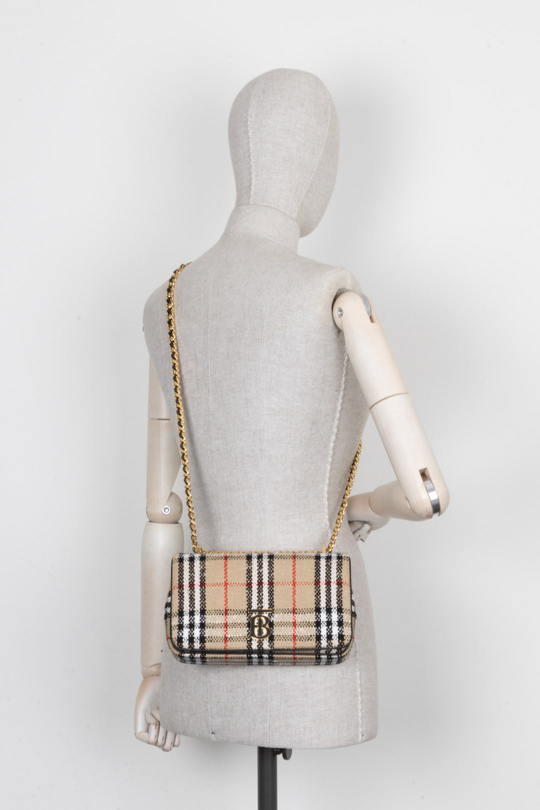 BURBERRY Small Lola Check Crossbody Bag