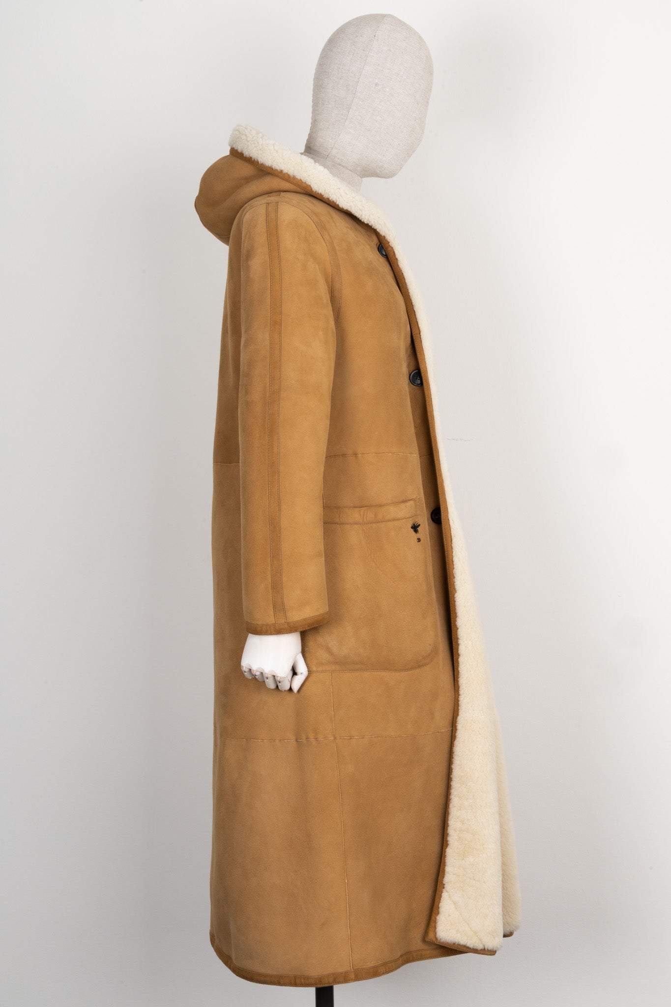 Christian dior shearling on sale coat