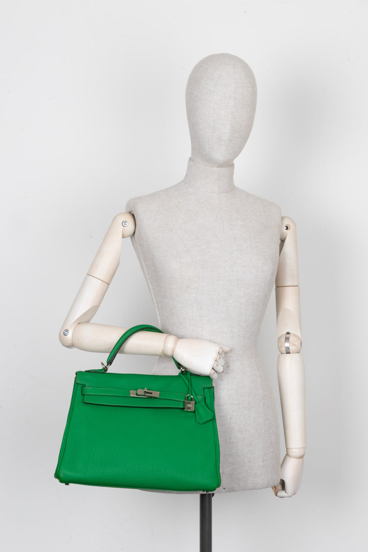 HERMÈS Kelly 32 Togo Vert Bambou