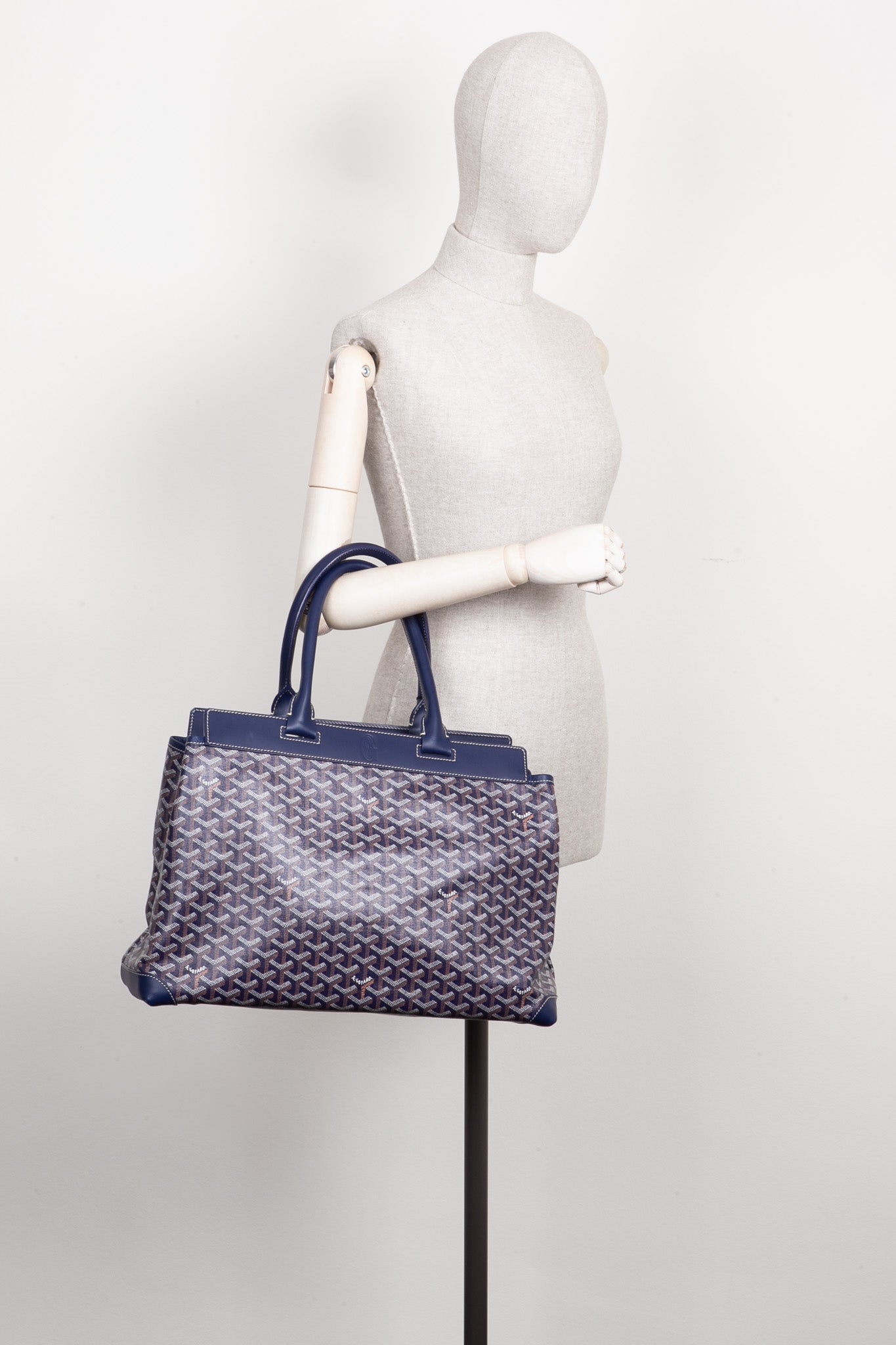 GOYARD Bellechasse MM Tote Bag Blue Canvas REAWAKE