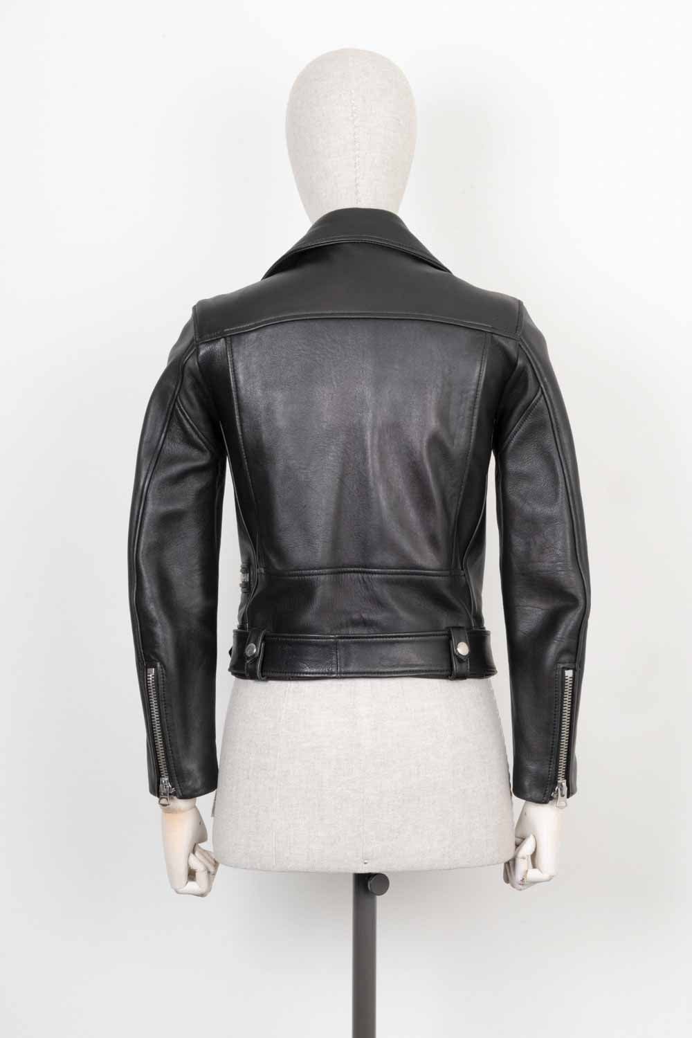 ACNE STUDIOS Veste motard en cuir Noir