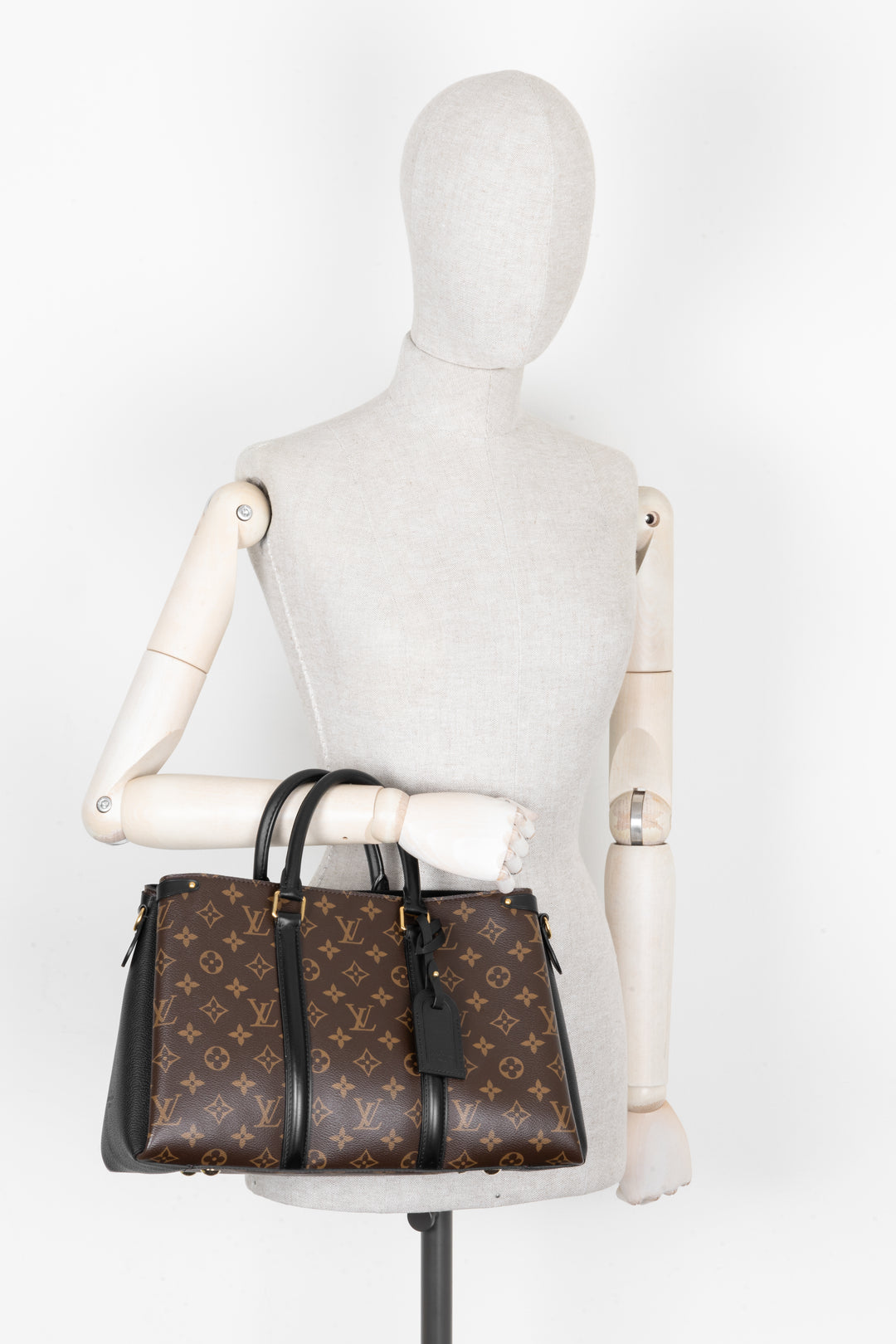 LOUIS VUITTON Soufflot MM Handbag MNG Canvas