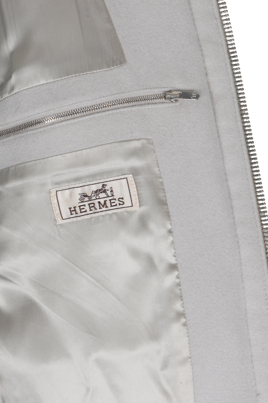 HERMÈS Blouson Doudoune Jacket Light Grey