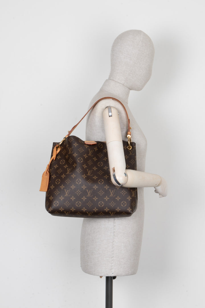 LOUIS VUITTON Graceful MM Shoulder Bag MNG Canvas