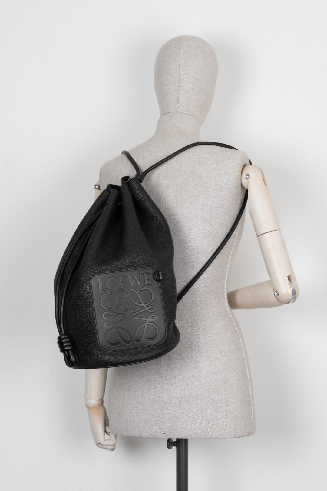 LOEWE Anagram Sailor Backpack Leather Black