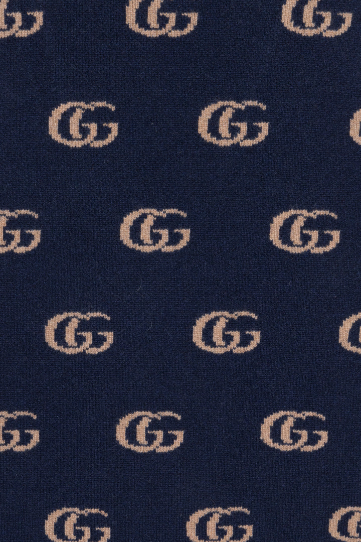 GUCCI GG Cardigan Navy Cashmere