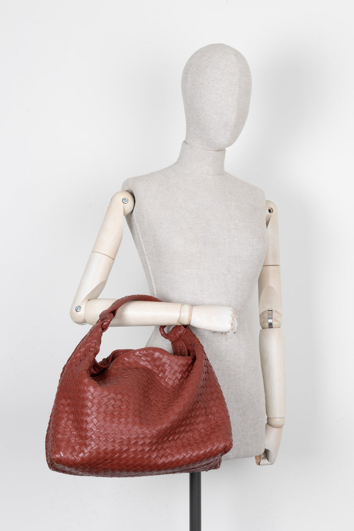 BOTTEGA VENETA Sloane Hobo Bag Burgundy