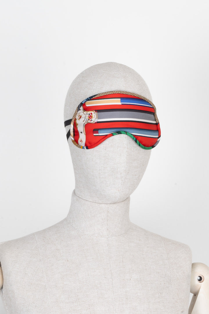 HERMÈS Sleeping Mask Silk Red