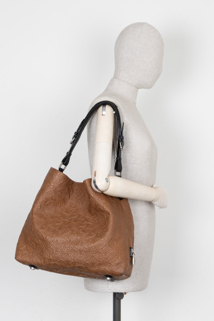 LOUIS VUITTON Antheia GM Hobo Bag Brown