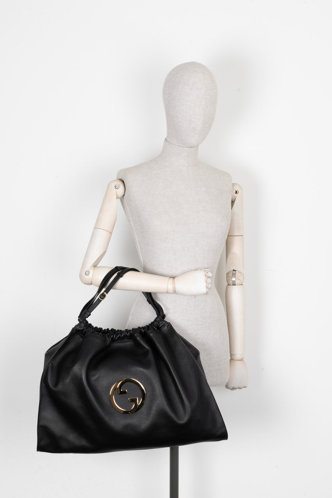 GUCCI Blondie Large Hobo Bag Leather Black