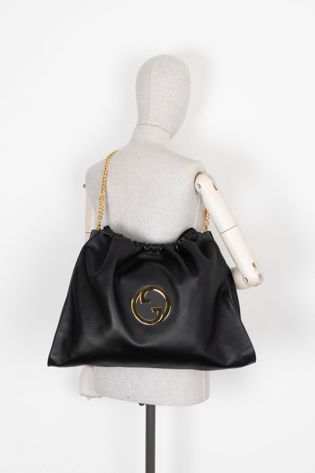 GUCCI Blondie Large Hobo Bag Leather Black