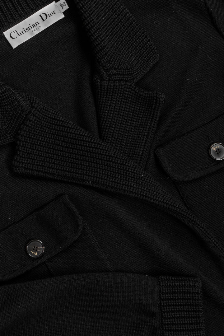 CHRISTIAN DIOR Jacket Knit Wool Black