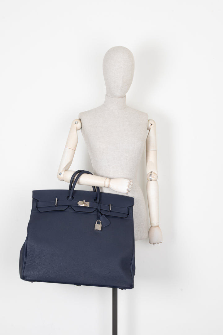 HERMÈS HAC 50 Horseshoe Togo Blue