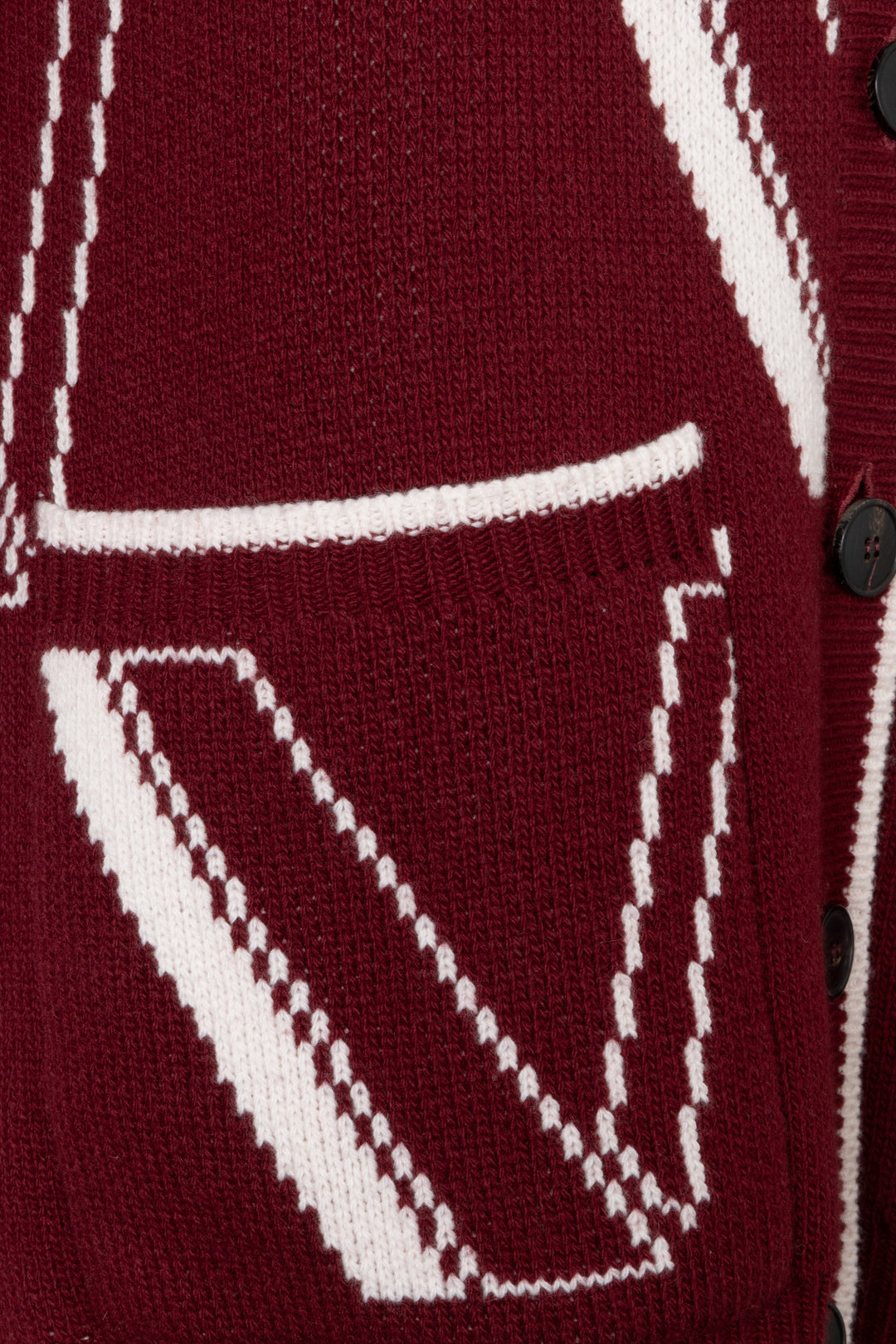 VALENTINO Knit Cardigan Wool Burgundy