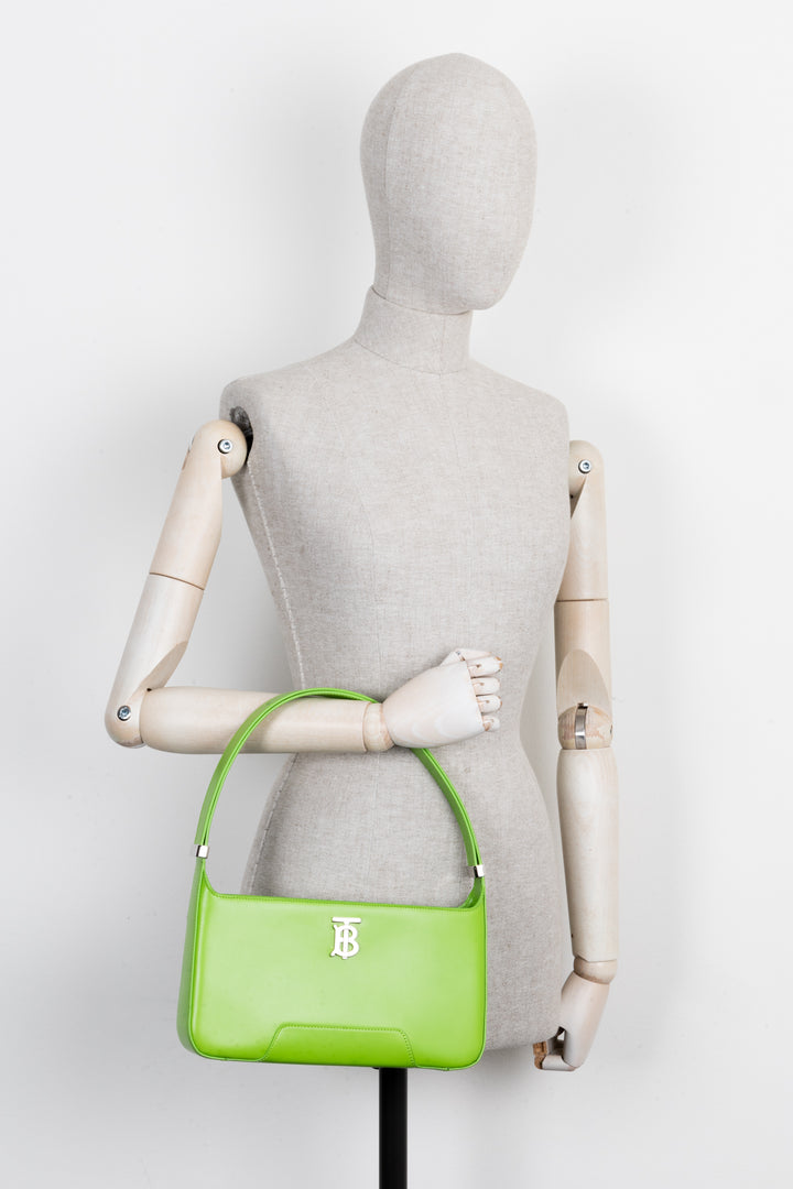 BURBERRY TB Sac Bandoulière Cuir Vert Brillant