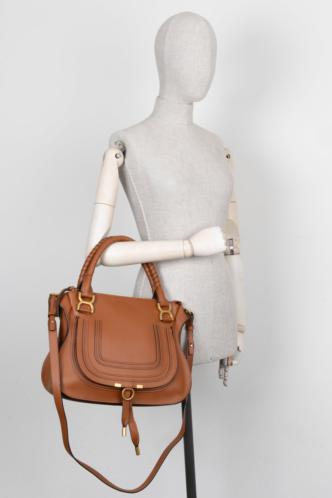 CHLOÉ Marcie Bag Medium Leather Brown