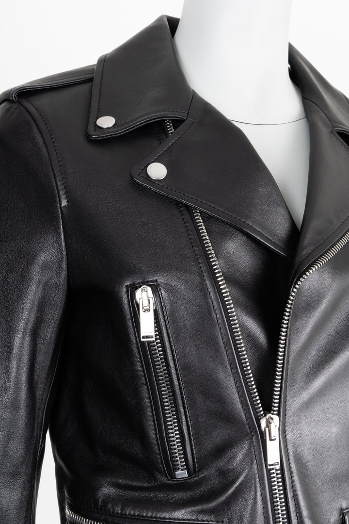 SAINT LAURENT Veste Cuir Noir