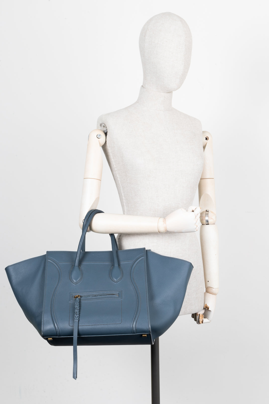 CELINE Medium Phantom Luggage Bag Leather Blue