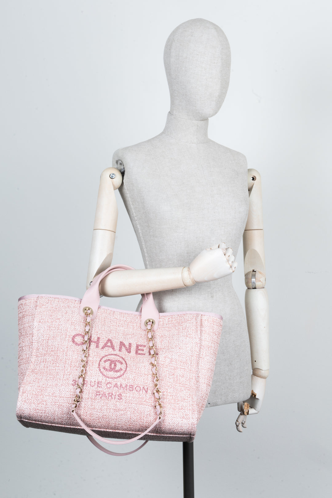 CHANEL Medium Deauville Tote Bag Pink