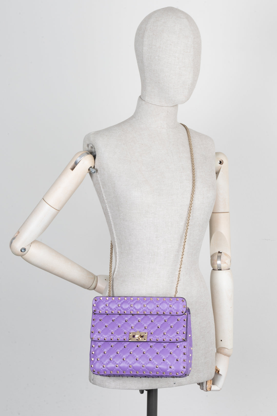 VALENTINO Sac Rockstud Spike moyen violet