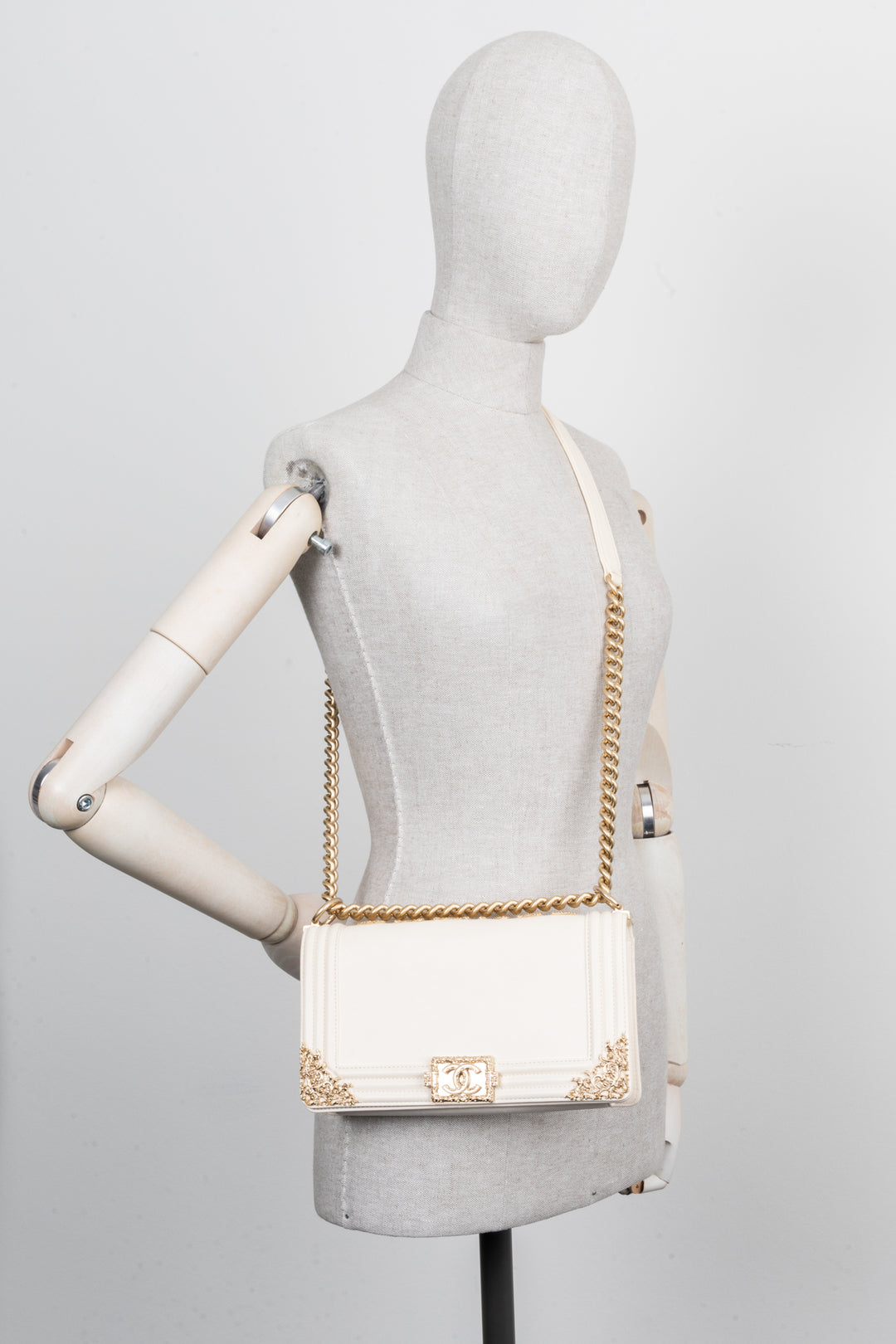 CHANEL Medium Boy Bag Ivory