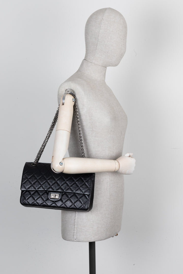 CHANEL 2.55 Reissue Medium Crossbody Bag Black