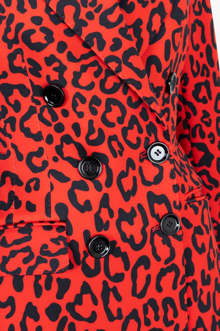 DOCLE&GABBANA Blazer Cheetah Red Black