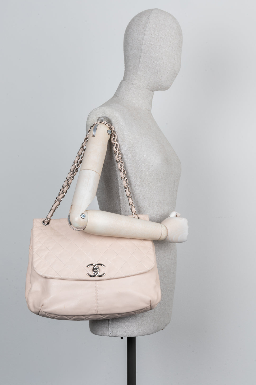 CHANEL Sac à Rabat Unique Cuir Rose