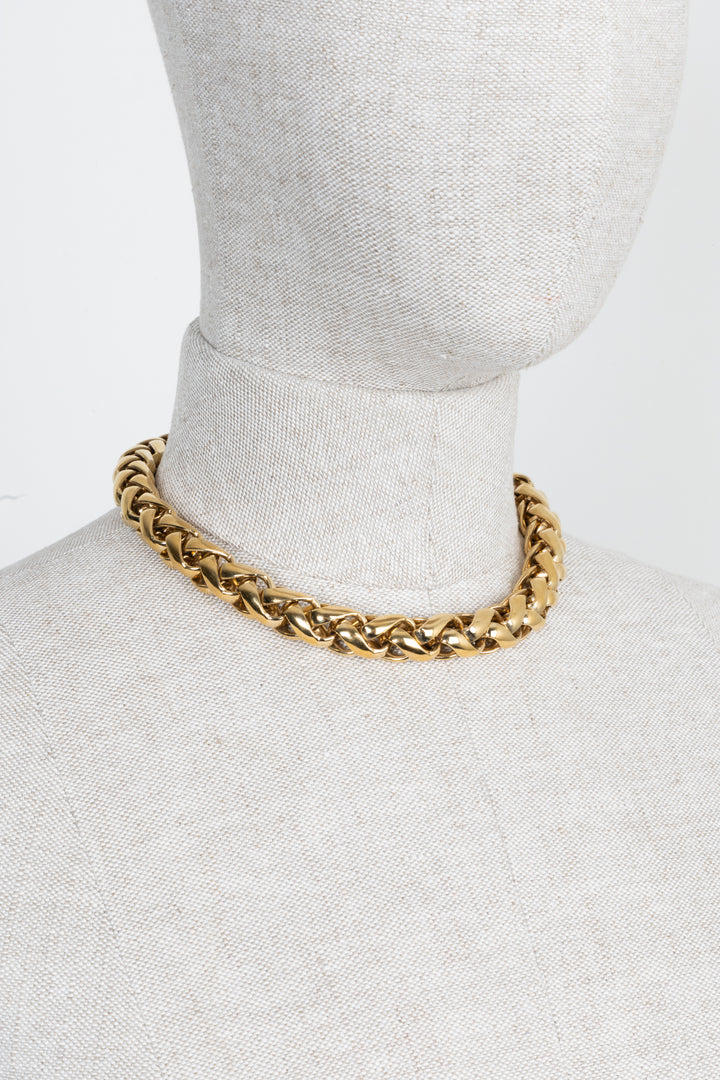 CHRISTIAN DIOR Chain Link Choker Gold