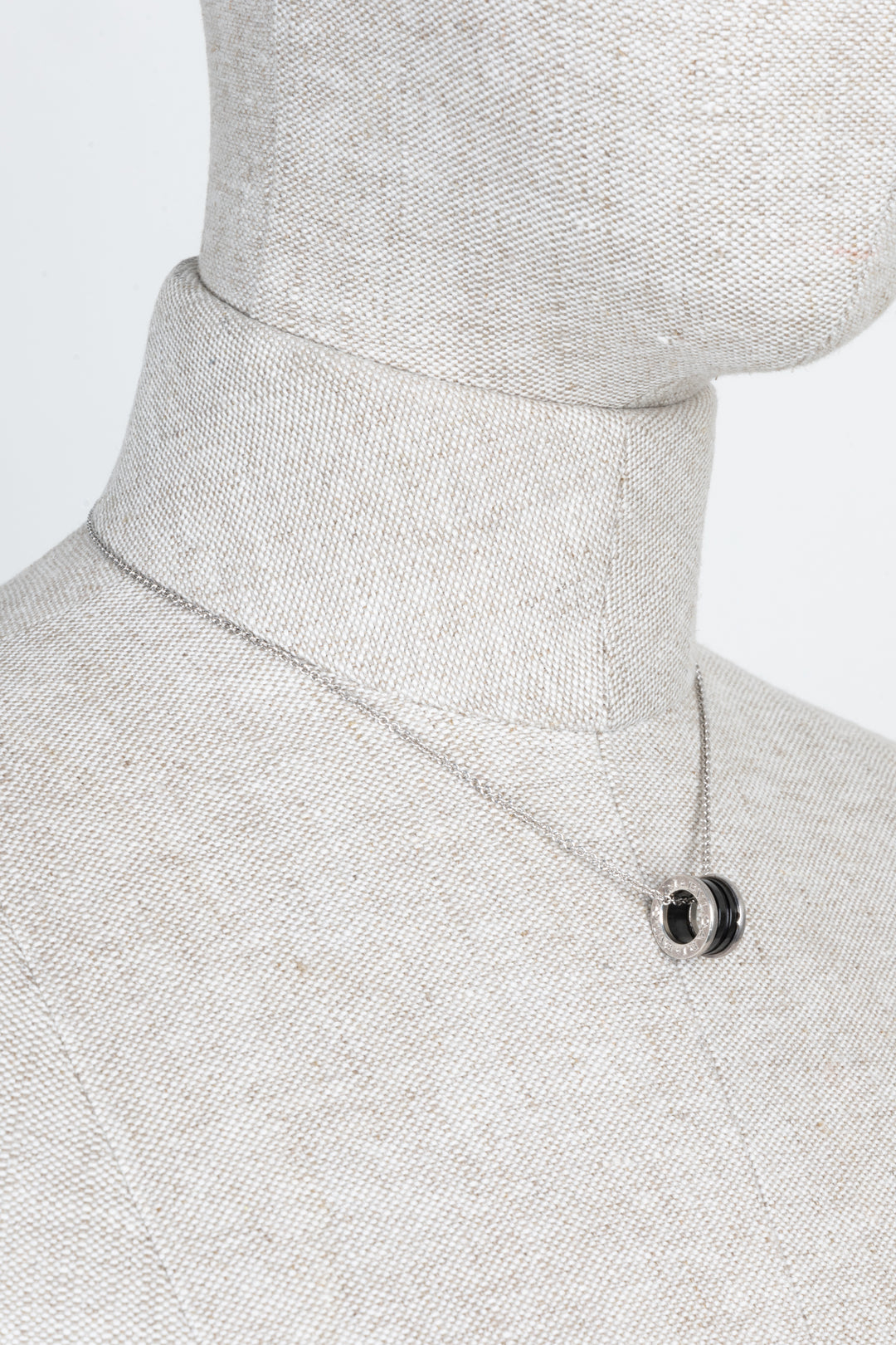 Collier BVLGARI B Zero Noir Argent