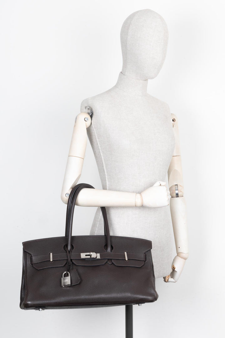 HERMÈS JPG Birkin 42 Clemence Chocolate Palladium