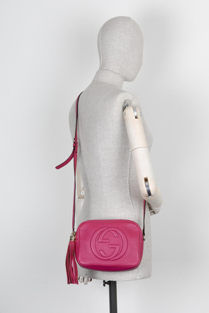 GUCCI Soho Disco Sac bandoulière Cuir Fuchsia