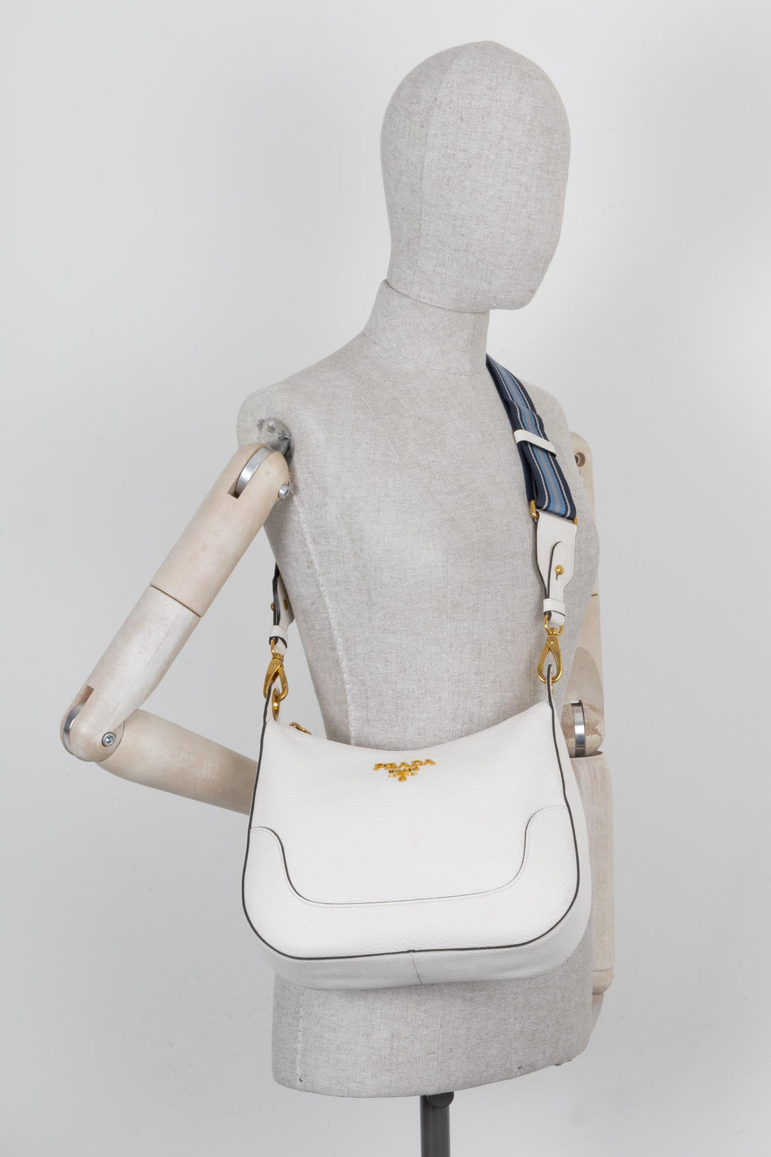 PRADA Crossbody Bag Leather White