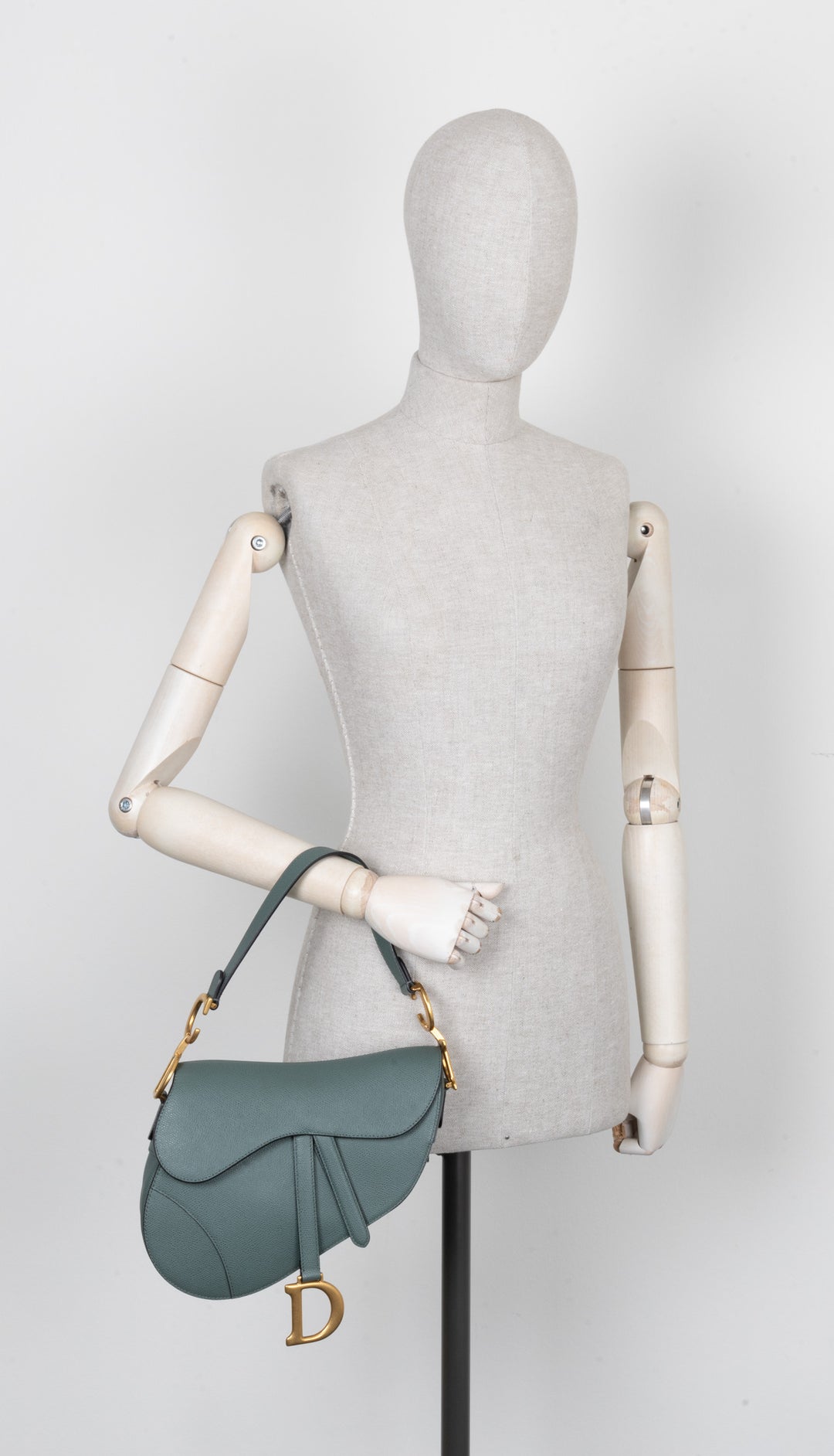 CHRISTIAN DIOR Saddle Bag Leather Sage