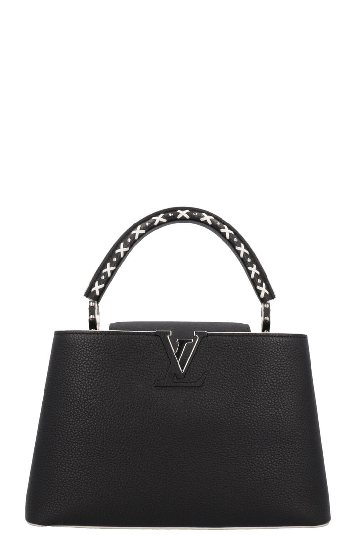 LOUIS VUITTON Embroidered MM Capucine Black