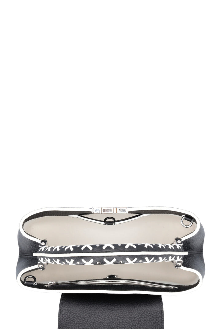 LOUIS VUITTON Embroidered MM Capucine Black